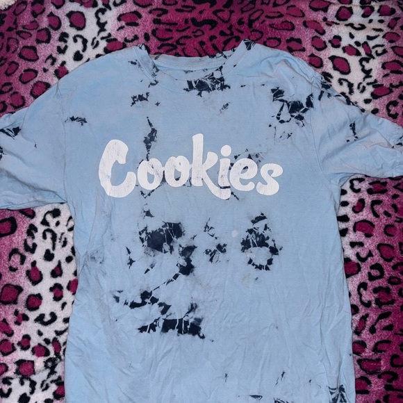 Cookies Women's Blue Tie-Dye Short Sleeve Tee - Picture 2 of 3